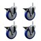 Service Caster 5 Inch Blue Polyurethane Wheel Swivel 34 Inch Threaded Stem Caster Set with Brake SCC SCC-TS20S514-PPUB-BLUE-PLB-34212-4 - alternate 1